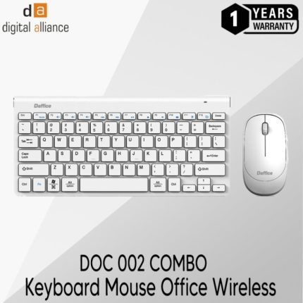 Keyboard + Mouse Mini Wireless Digital Alliance Office DOC 002 - White