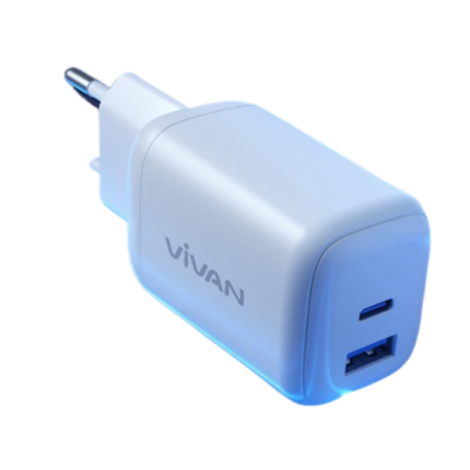 USB Adaptor Vivan GaN01S 45W Fast Charging
