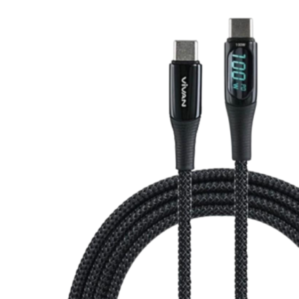 Kabel Data Type-C to Type-C Vivan VCC100 PD 100W