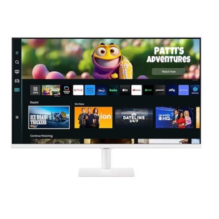Smart Monitor Streaming TV 17" M5 with Webcam Support in White Color Design