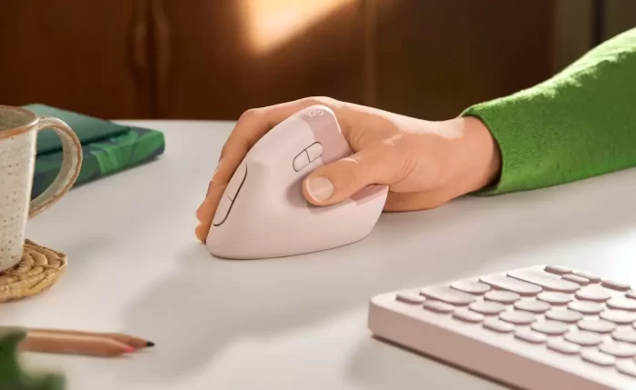 Mouse Wireless Logitech Lift Vertical Rose-2