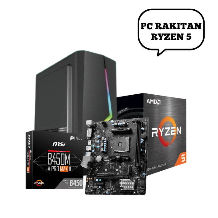 PC Rakitan AMD Ryzen 5500GT 16GB/512GB W11 Microsoft Office